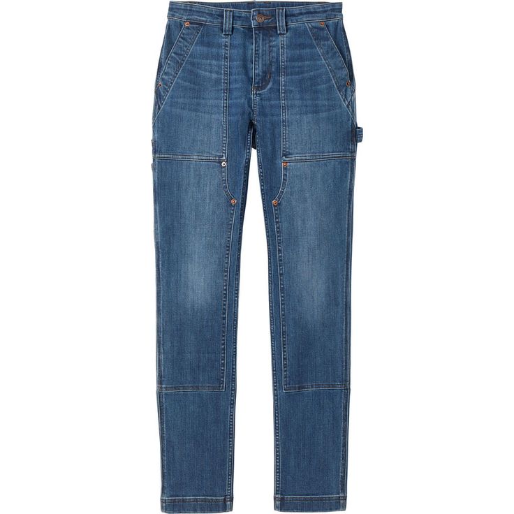 Women's Double Flex Denim Slim Leg Jeans | Duluth Trading Company Stretch Utility Jeans Full Length, Stretch Full-length Utility Jeans, Stretch Utility Full-length Jeans, Fitted Utility Pants In Medium Wash, Utility Stretch Jeans With Hip Pockets, Fitted Dark Wash Utility Jeans, Dark Wash Fitted Utility Jeans, Fitted Utility Jeans In Dark Wash, Stretch Utility Jeans