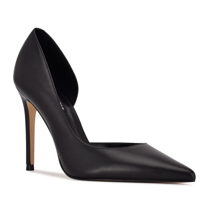 Folowe d'Orsay Pointy Toe Pumps – Nine West Chic Almond Toe Pump With 4-inch Heel, Chic 4-inch Heels For Night Out, Almond Toe Heels With 4-inch Heel For Night Out, Sleek 4-inch Heels For Evening, Elegant Almond Toe Heels For Night Out, Elegant 4-inch Heel Pointed Toe Heels, Spring Pumps With 4-inch Heel, Party Pumps With 4-inch Heel And Closed Toe, Pointed Toe Heels With Wrapped Heel For Office