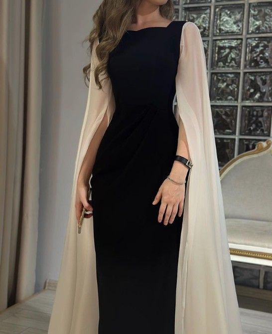 note Black Tight Prom Dress, Tight Prom Dresses, Chiffon Sleeves, Dresses Formal Elegant, Elegant Dresses Classy, Elegant Party Dresses, Evening Gowns Elegant, Ball Gowns Evening, Black Floor