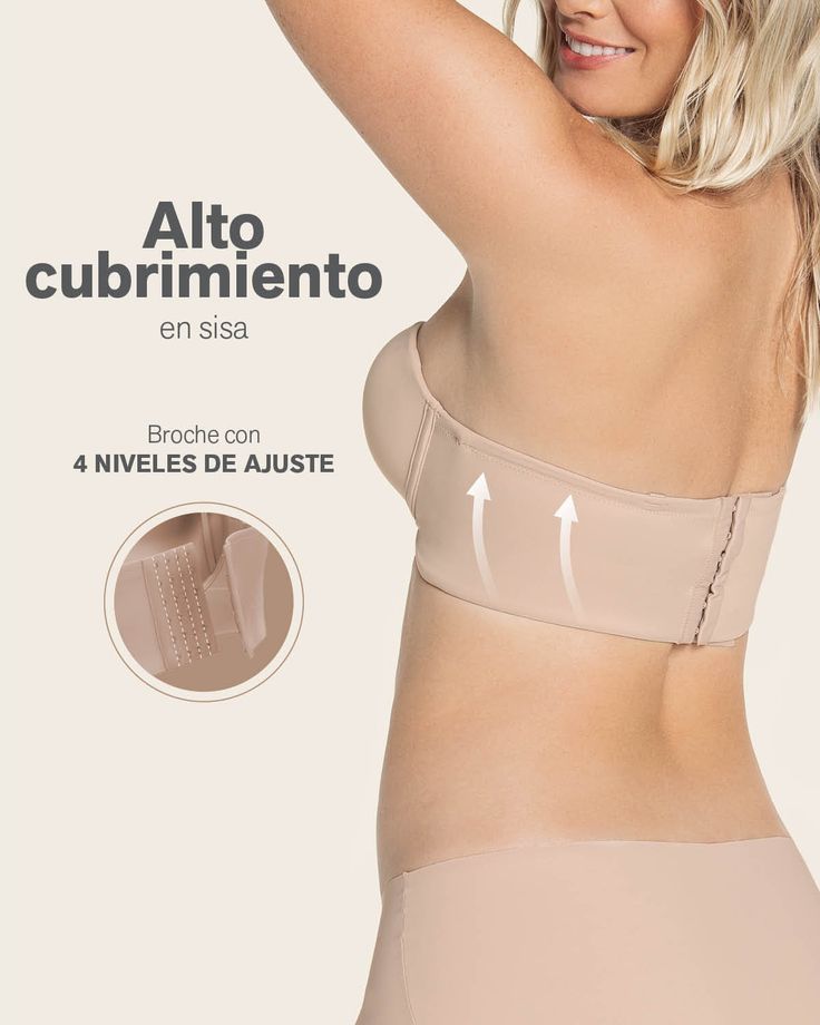 Este brasier strapless te permite lucir tu mejor escote, ya que cuenta con un realce alto incorporado que centra y levanta el busto. Sus copas prehormadas en espuma brindan una modelación más redondeada y las varillas internas te dan mayor soporte. Su base ancha está elaborada al interior con nuestro material de compresión PowerSlim®, para darte una apariencia más estilizada y ayudar a mantener el bra siempre en su lugar. Sus varillas laterales le dan mayor ajuste y sus bandas siliconadas intern Elegant Push-up Corset With Built-in Bra, Seamless Contoured Push-up Shapewear, Stretch Push-up Corset With Medium Bust Support, Elegant Shapewear With Built-in Bra And Sweetheart Neckline, Elegant Shapewear With Sweetheart Neckline And Built-in Bra, Elegant Push-up Shapewear With Built-in Bra, Bandeau Shapewear With Medium Bust Support, Strapless Bra With Medium Bust Support, Strapless Fitted Bra With Medium Bust Support