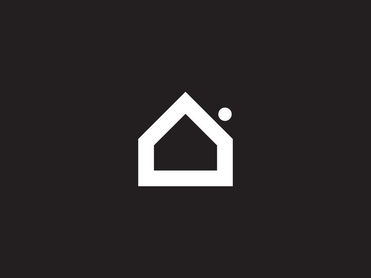 a black and white logo with a house on the bottom right hand corner that says,