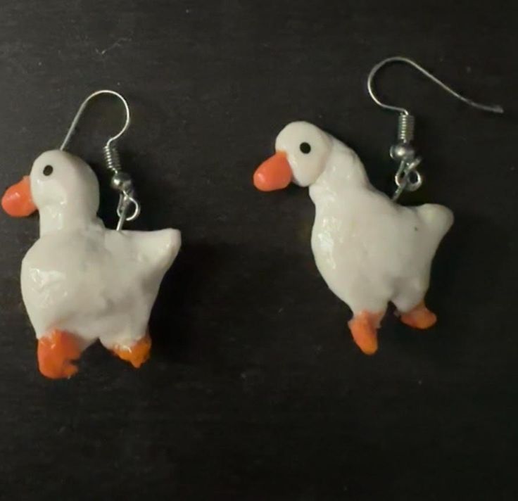 Cute and silly goose earrings, perfect for any occasion Goose Clay Earrings, Goose Earrings, Silly Goose, Alexandria Va, Jewelry Earrings Dangle, Etsy Earrings, Dangle Drop Earrings, Dangle Earrings, Jewelry Earrings