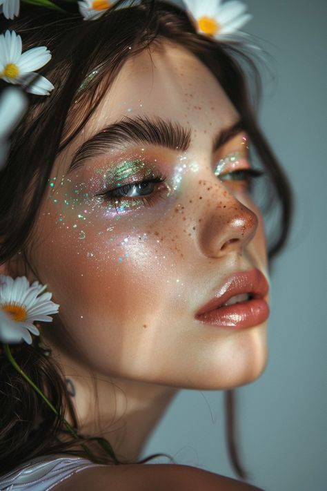 Here are some lovely spring makeup looks that radiate feminine energy! - Fashion Tips Tricks Soft Fairy Makeup, Fairytale Makeup, Cottagecore Makeup, Fairy Eye Makeup, Spring Makeup Looks, Zero Makeup, Fairy Make-up, Stunning Eye Makeup, Taking Out The Trash