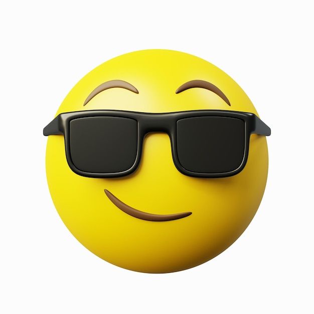 a smiley face with sunglasses on it's eyes