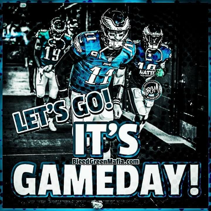 a poster with the words let's go it's gameday on it