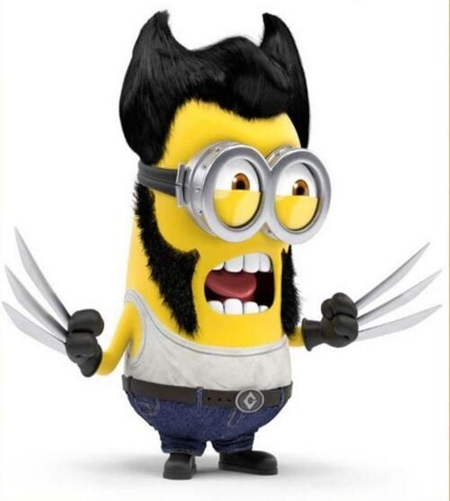 a cartoon minion wearing glasses and holding two large scissors