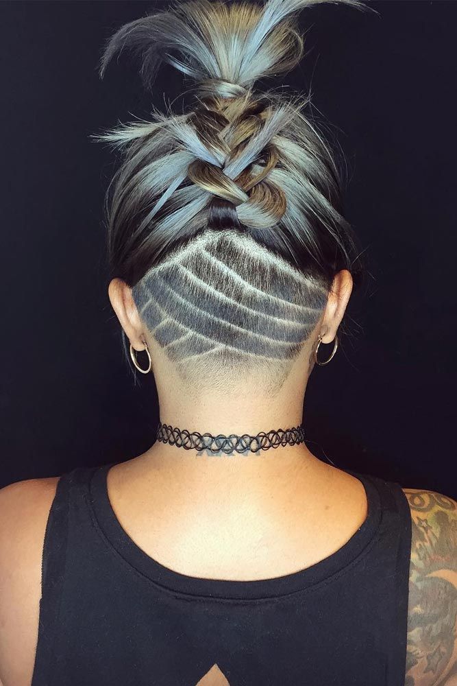 Undercut Braids, Undercut Design, Edgy Undercut, Undercut Hair Designs, Undercut Hairstyle, Hairstyle Girl, Undercut Hairstyles Women, Undercut Long Hair, Undercut Designs