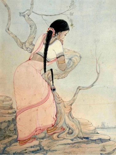 The Depth is a Fine Art by Sudha Sama India Painting, Drawing Poster, Indian Art Gallery, Rennaissance Art, Indian Woman, Indian Folk Art, Indian Paintings, Watercolor Art Lessons, Indian Art Paintings