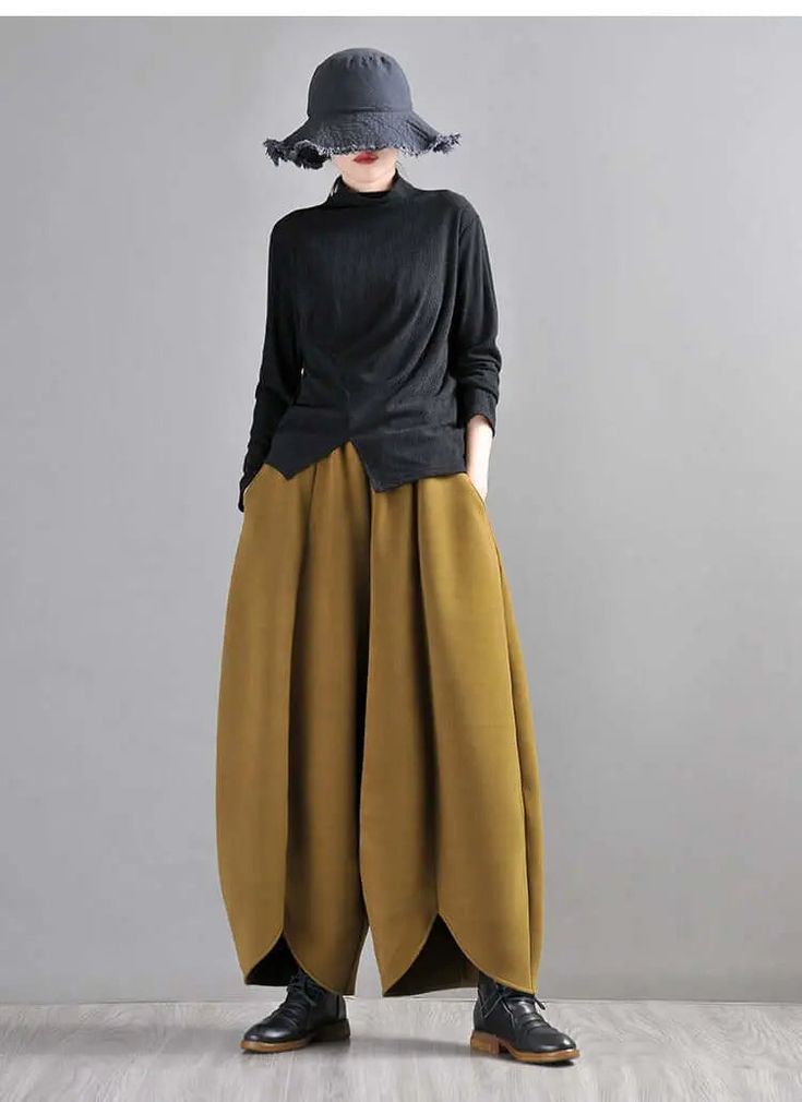 Introducing this season's must-have item: the New Spring Wide Leg Wool Pants in Mustard Green. Crafted from a blend of wool, polyester fiber, and spandex, these pants are designed with the modern commuter in mind. Flattering Design: The high waist and wide leg design flatter any figure, providing both style and comfort. Timeless Color: The mustard green color is a timeless classic, adding a pop of sophistication to any outfit. Comfortable Fit: The thickened fabric ensures a comfortable fit, maki Wide Leg Pants Outfit, Commuter Style, Outfit Comfortable, Mustard Green, Pants Gift, Linen Fashion, Mustard Greens, Modern Mom, Elegant Skirt