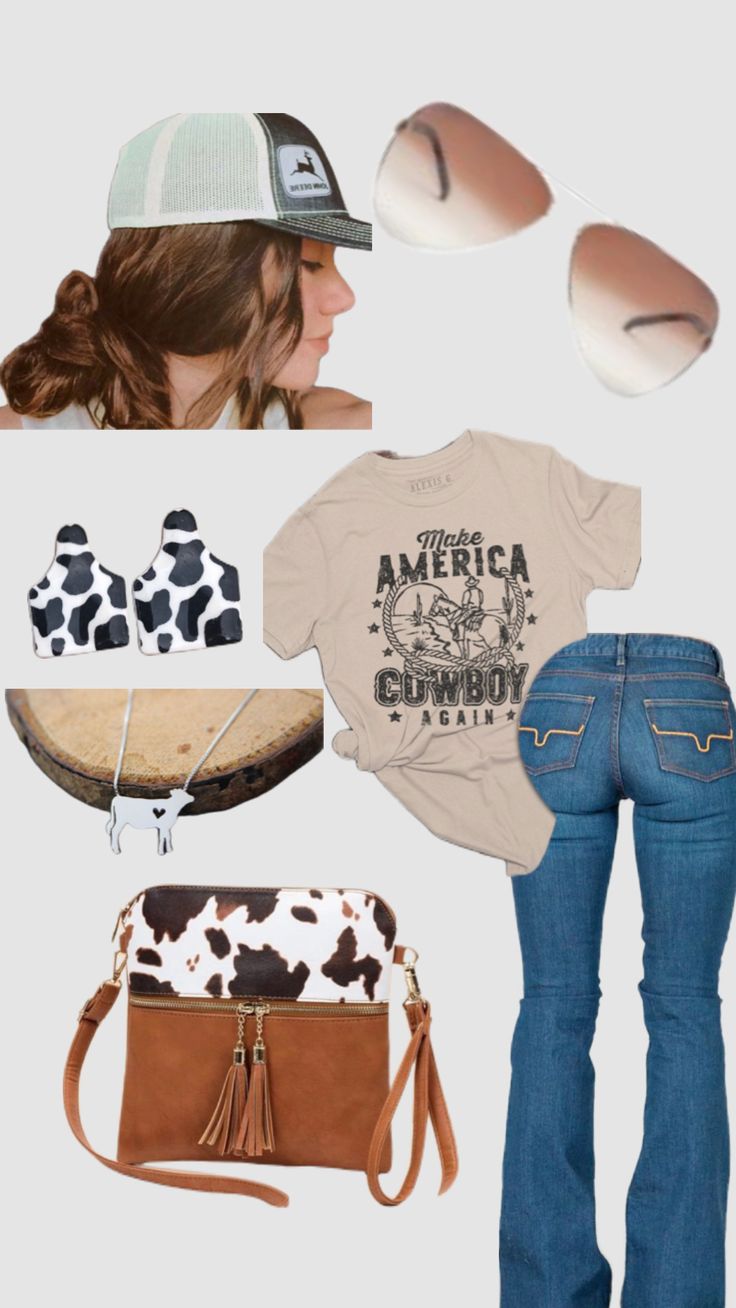 Western Back To School Outfits, Summer Country Outfits, Cowgirl Summer Outfits, Country Girl Style Outfits, Western Inspiration, Cute Western Outfits, Country Fits, Spirit Week Outfits, Cute Cowgirl Outfits