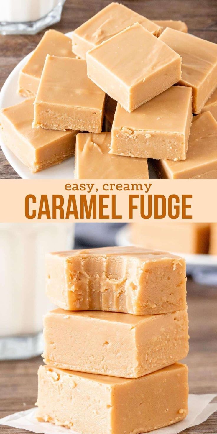 caramel fudge is an easy and delicious dessert made with only 3 ingredients