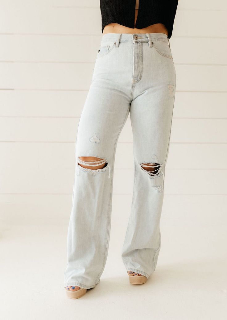 ULTRA HIGH RISE 90S FLARE STRETCHINESS LEVEL RIGID HIDDEN BUTTON FLY REGULAR HEM DISTRESSED 100% COTTON SIZE 1 SIZE 3 SIZE 5 SIZE7 SIZE 9 SIZE 11 SIZE 13 25" 26" 27" 28" 29" 30" 31" Spring Distressed Relaxed Fit Flare Jeans, Spring Relaxed Fit Distressed Flare Jeans, Distressed Relaxed Fit Flare Jeans For Spring, Light Wash Distressed Pants For Fall, Distressed Light Wash Pants For Fall, Fall Light Wash Distressed Pants, Relaxed Fit Light Wash Ripped Flare Jeans, 90s Style Distressed Bottoms For Fall, 90s Distressed Bottoms For Fall