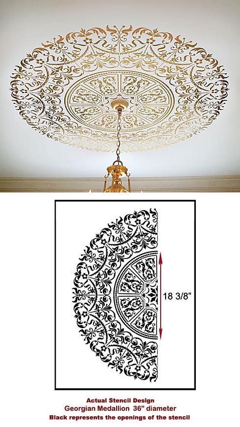 an ornate ceiling light fixture is shown with measurements for the size and design, as well as how to measure it