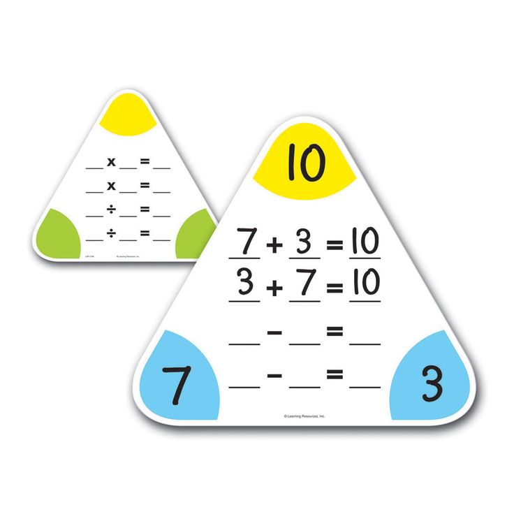 two triangular shapes with numbers on them, one has the same number as the other