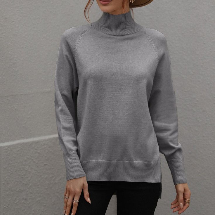 The Hermione Turtleneck Sweater is the perfect pick for those chilly days! This cozy and chic sweater is made from soft jersey fabric, giving you a comfortable fit and a regular length. Best of all, this turtle neck sweater has long sleeves made from acrylic, giving you the warmth you need to make it through winter. Get your style wrapped up in the Hermione Turtleneck Sweater! Specs: Material: Acrylic Winter High Neck Turtleneck, Fall Soft Knit Stretch Turtleneck, Soft Knit Stretch Turtleneck For Fall, Fall Stretch Soft Knit Turtleneck, Stretch Soft Knit Turtleneck For Fall, Winter Funnel Neck Turtleneck, Casual Soft Knit Turtleneck For Fall, Fall Sweater With Funnel Neck And Ribbed Cuffs, Fall Funnel Neck Sweater With Ribbed Cuffs