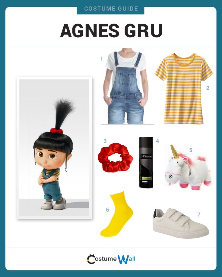 the costume guide for agnes's gru