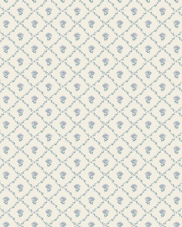 a white and blue wallpaper with an abstract design