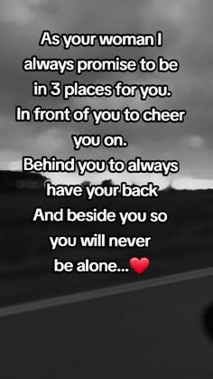 a woman is walking down the road with her hand on her hip and text that reads, as your woman i always promise to be in 3 places for you