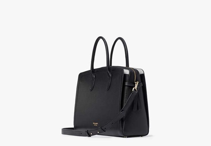 Reasons to love our Knott pebbled leather commuter bag: It's sleek. Functional. Spacious. Stylish... Truth is we could rave about it all day. | Kate Spade Knott Commuter Bag, Black