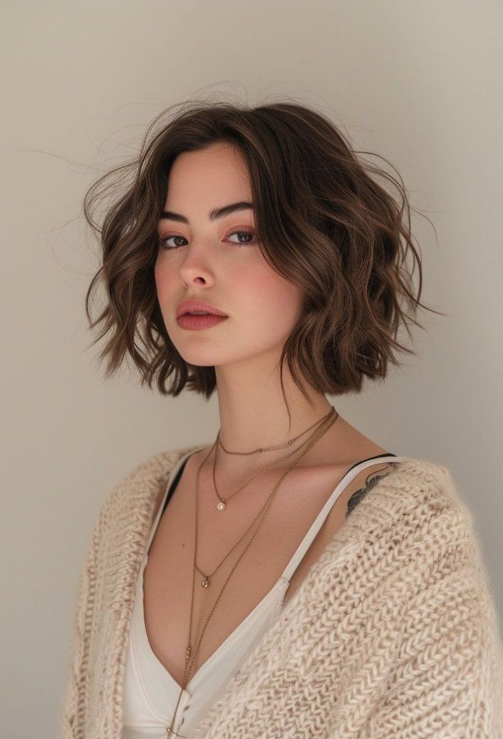 9 Short Wavy Bob Haircuts to Simplify Your Morning Routine in 2024 #bob #hair #style #ideas Hair Mirror, Wavy Bob Haircuts, Shoulder Length Hair Cuts, Short Wavy, Short Bob Hairstyles, Short Haircuts, Short Hair Cuts For Women, Short Hairstyles For Women, How To Make Hair