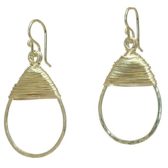 Hammered wired drops, about 1-1/2".  Available in 14k gold filled & sterling silver, 14k rose gold filled**We now offer LAYAWAY**Please read our policy section for more info - http://www.etsy.com/shop/CalicoJunoJewelry/policy Gold Teardrop Wrap Earrings, Gold Teardrop Metal Wrap Earrings, Rose Gold Hammered Teardrop Jewelry, Silver Teardrop Wrap Earrings, Modern Teardrop Wire Wrapped Jewelry, Modern Wire Wrapped Teardrop Jewelry, Gold Teardrop Sterling Silver Earrings, Everyday Gold Teardrop Sterling Silver Earrings, Rose Gold Sterling Silver Teardrop Earrings