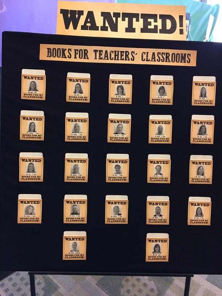 a black and gold sign with books for teachers'classrooms on it that says wanted