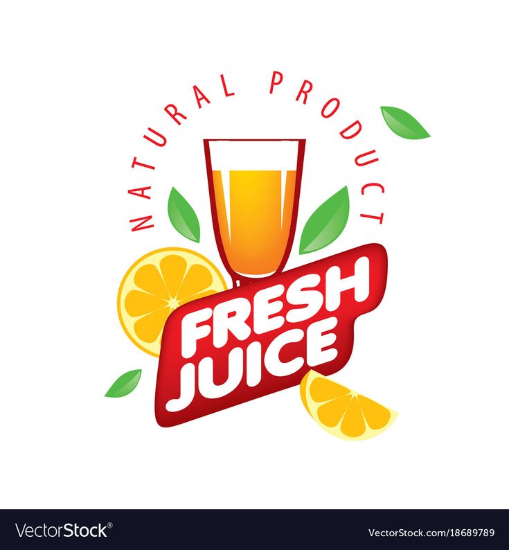 fresh juice logo with oranges and leaves