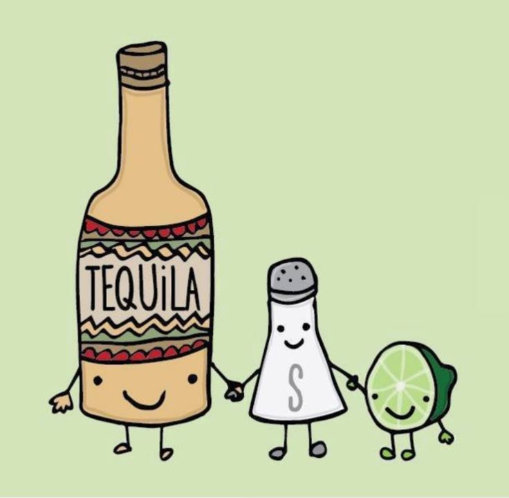 an image of a bottle and two people holding hands with the word tequila on it