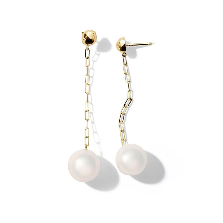 Mimi So Jackson Pearl Drop Earrings_18k Yellow Gold Gold Pearl Drop Earrings, Pearl Drop Earrings Gold, Pearl Drop Earrings, Gold Pearl, Pearl Drop, Jewelry Branding, Unisex Design, Luxury Jewelry, Types Of Metal