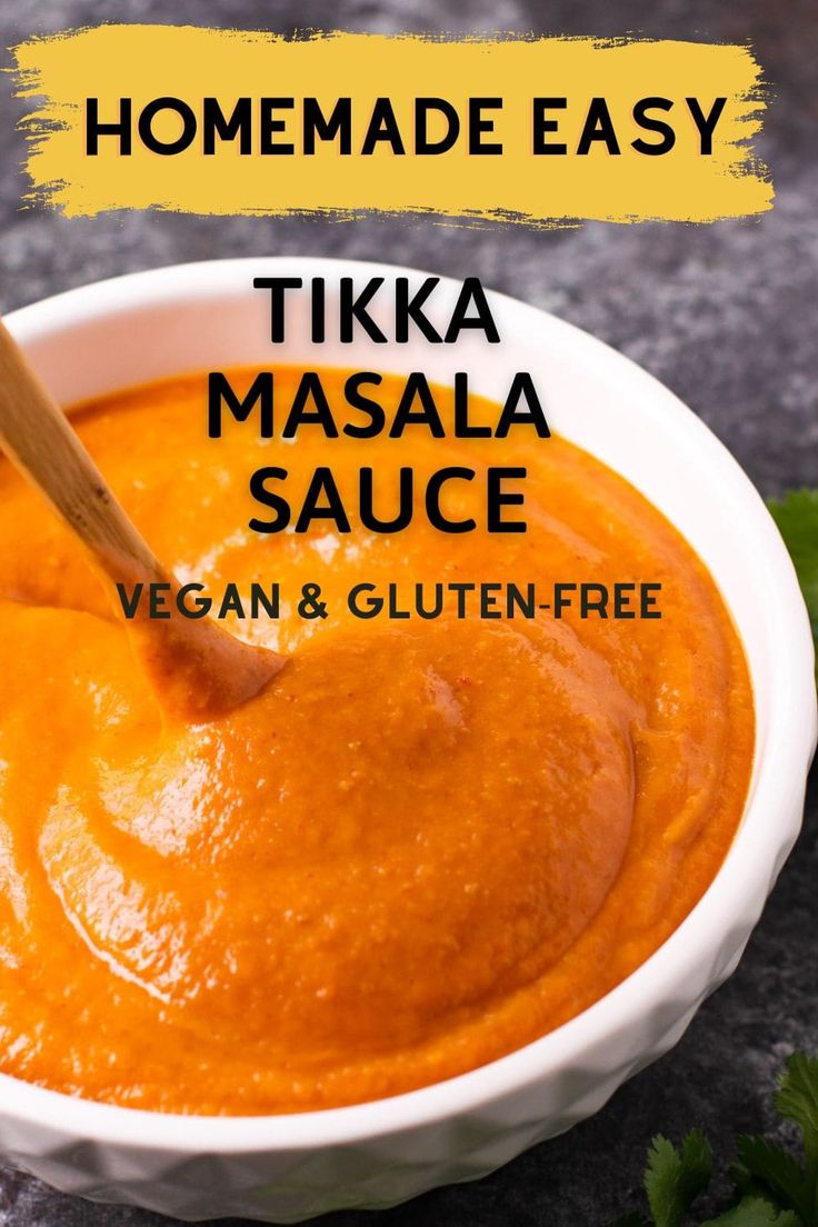 homemade easy tikka masala sauce with vegan and gluten free