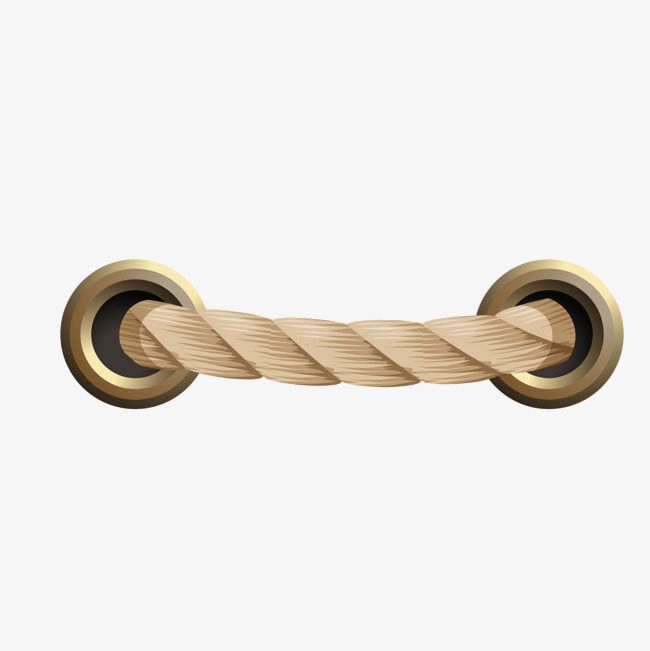 an image of a rope that is attached to a door handle on a white background