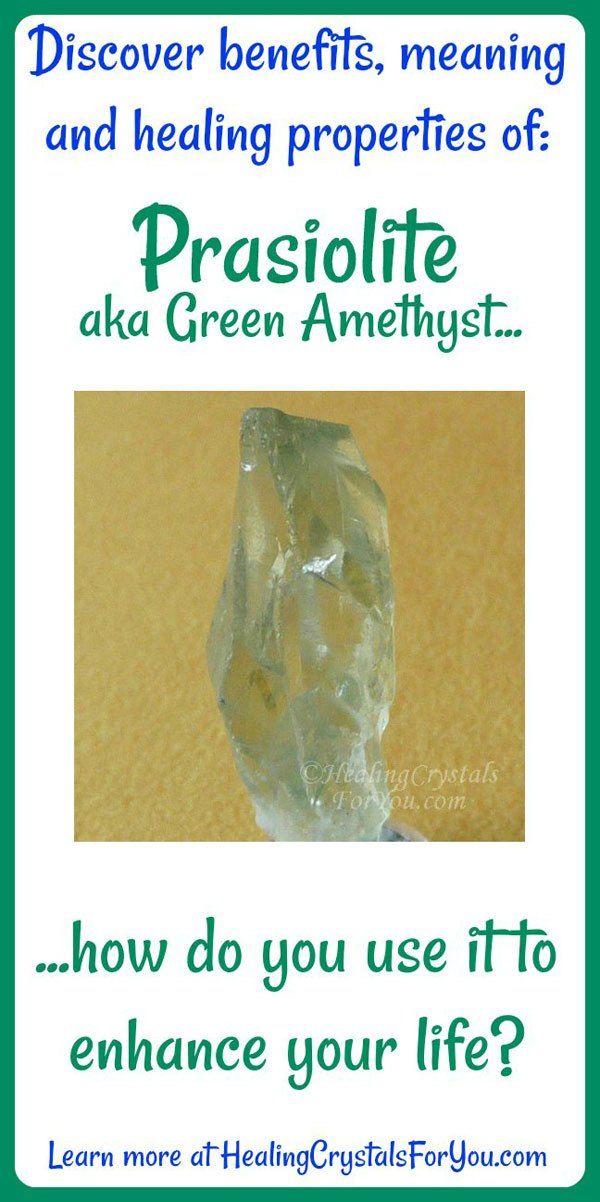 #Crystal #Properties #Meanings and #Uses #Prasiolite also called #Green #Amethyst clears #disharmonious #energy, activates your #inner #vision and enhances your #heart #based #spiritual #connection to #Mother #Gaia Green Quartz Meaning, Green Amethyst Meaning, Prasiolite Crystal Meaning, Crystal Intentions, Connection To Earth, Crystal Magick, Mother Gaia, Rock Box, Healing Crystals For You