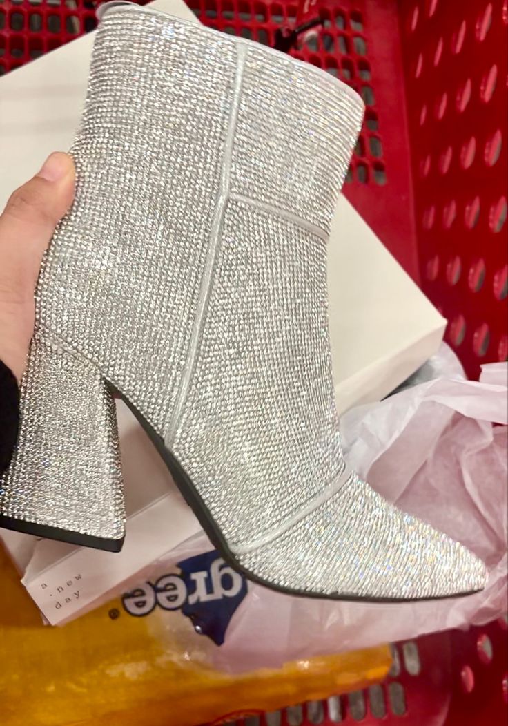 Found the perfect steve madden dupes for their version of rhinestone booties. Found these at target for half the price!! Only a few sizes left. Read more to get yours before they’re gone! Rhinestone booties | rhinestone lover | sparkles | holiday shoes | christmas outfit ideas | new years eve party outfits for women | shoe lover | thanksgiving outfit ideas #rhinestone #glittershoes #sparkly #targetstyle #targetfashion #boots #christmasoutfit Rhinestone Ankle Boots Outfit, Outfits With Sparkly Boots, Sparkly Boots Outfit Ideas, Sparkle Boots Outfit Style, Rhinestone Boots Outfit Ideas, Rhinestone Boots Outfit, Holiday Shoes Christmas, Sparkly Boots Outfit, Glitter Boots Outfit