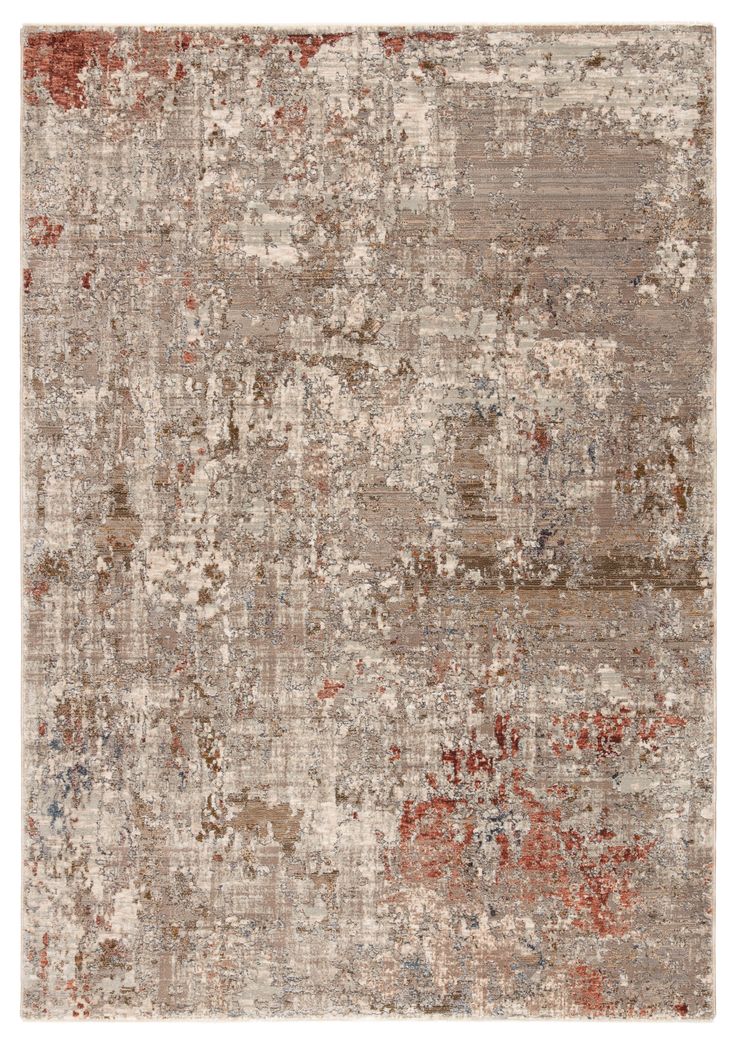 The perfect medley of bold colorways and subtle, classic allure, the Valentia collection lends a trace of timelessness to any style space. The Marzena rug features a modern abstract design in tan, cream, and gray with a warm and vibrant hint of red. Crafted of durable polyester and soft viscose for an inviting and luxurious hand, this power-loomed rug boasts texture-rich high-low pile.. Everyday Luxury: 70% polyester and 30% viscose provide a stunning, lustrous finish and soft feel. Medium Pile: 0.4 inch pile adds soft texture and a subtle sheen to any space. Rug Pad Recommended: provide extra cushioning and insulation with a felt rug pad Rust Rug, Tan Rug, Jaipur Rugs, Jaipur Living, 8x10 Rugs, Silk Rug, Burke Decor, Abstract Rug, Hand Tufted Rugs