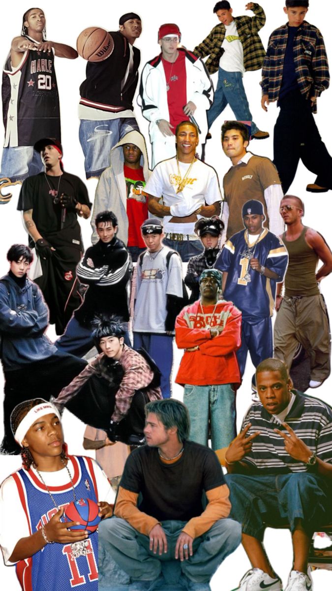 a collage of people in different outfits and colors, all with basketballs on them