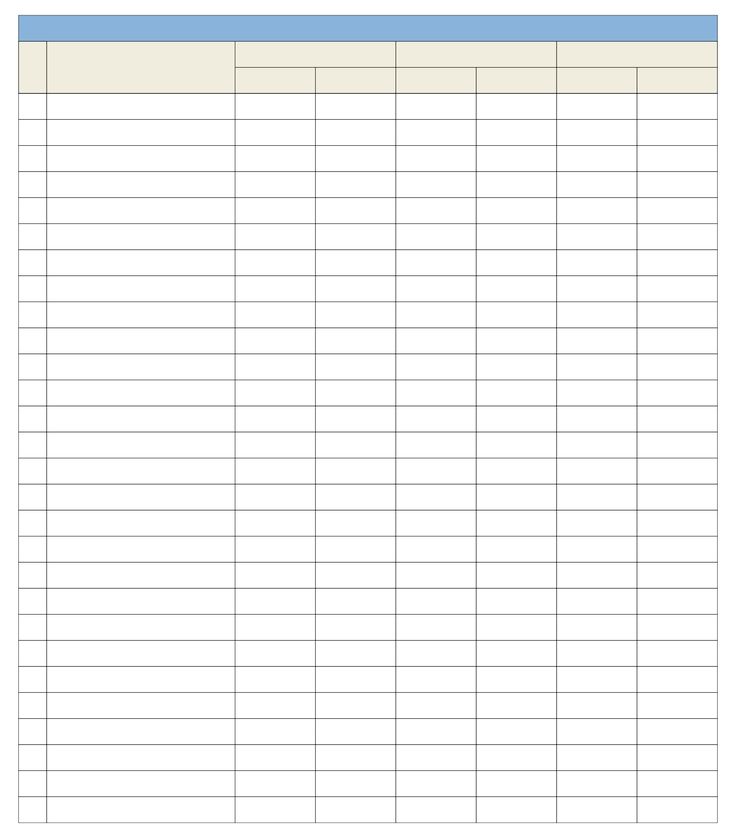 a spreadsheet with the number of items in each column