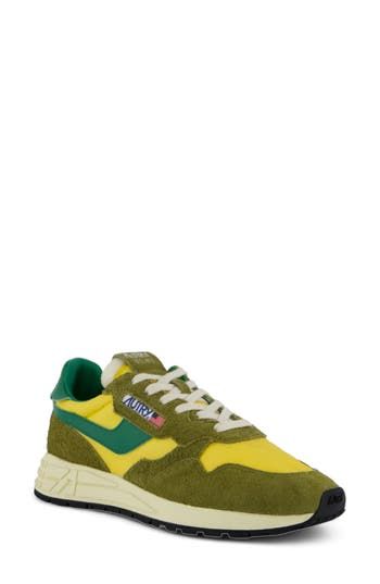 Crafted of durable nylon with suede overlays, this vibrant '80s-inspired sneaker is grounded by an ultralight Phylon® sole featuring signature A-shaped tread. Lace-up style Textile and leather upper and lining/synthetic and rubber sole Imported Green Nylon Sneakers With Rubber Waffle Outsoles, Casual Nylon Running Shoes With Contrast Sole, Urban Nylon Sneakers With Rubber Waffle Outsoles, Green Nylon Sneakers With Translucent Outsole, Green Sporty Custom Sneakers With Vibram Sole, Green Textile Sneakers With Vulcanized Sole, High-top Nylon Sneakers With Vibram Sole, Green Nylon Sneakers With Rubber Sole, Sporty Green Custom Sneakers With Vibram Sole