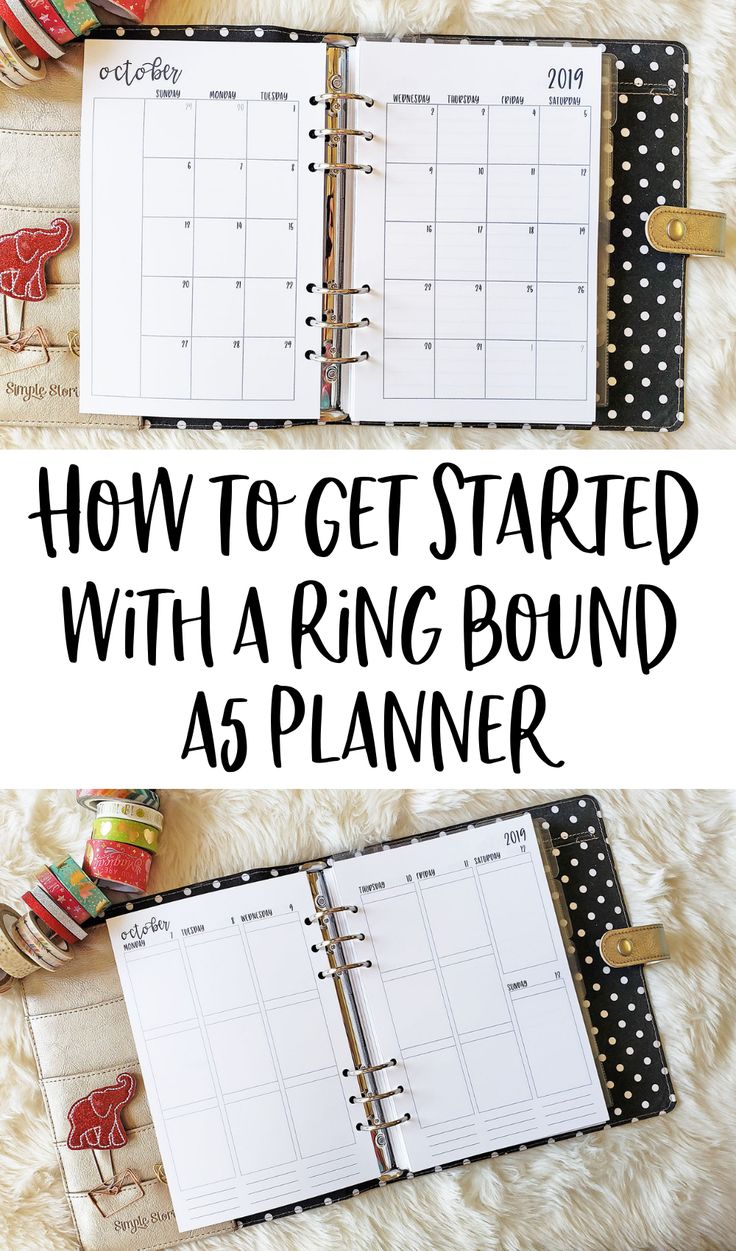 a planner with the words how to get started with a ring bound as planner on it