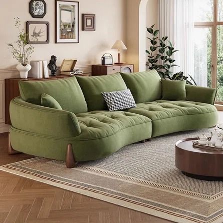 Concave Techie TB742776155022CTI&Color&Size Flared Arm Modular Sofa | Wayfair Green Couches, Modern Recliner Sofa, Green Couch, Unique Sofas, Simple Sofa, Room Redesign, Green Sofa, Vintage Sofa, Living Room Furniture Sofas