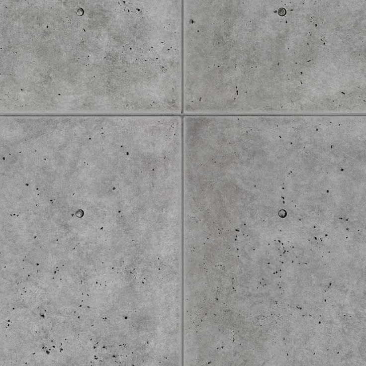 four square cement tiles with small dots on them, all in different sizes and colors