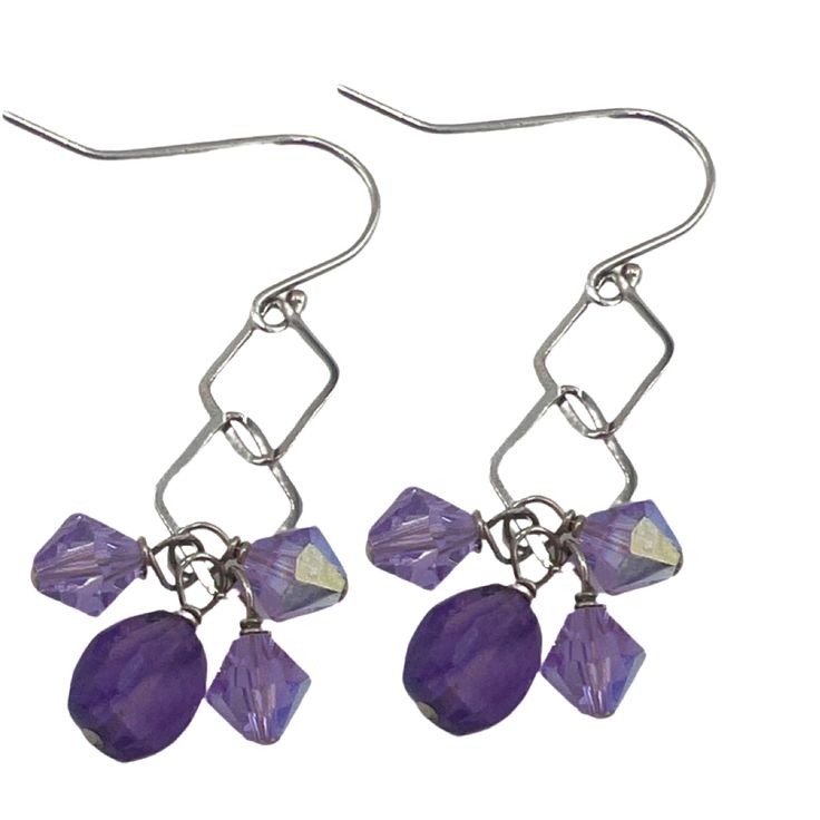 February Holiday Earrings Earrings Cerese D, Inc. Nickel Free Purple Crystal Drop Earrings, Purple Drop Crystal Earrings Nickel Free, Lavender Dangle Crystal Earrings, Purple Drop Crystal Earrings, Nickel-free Lavender Drop Earrings, Lavender Dangle Earrings Nickel Free, Purple Metal Dangle Crystal Earrings, Purple Dangle Crystal Earrings, Lavender Nickel Free Dangle Earrings