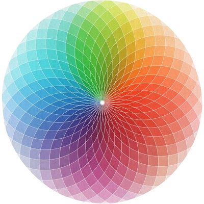 the color wheel is shown with different colors