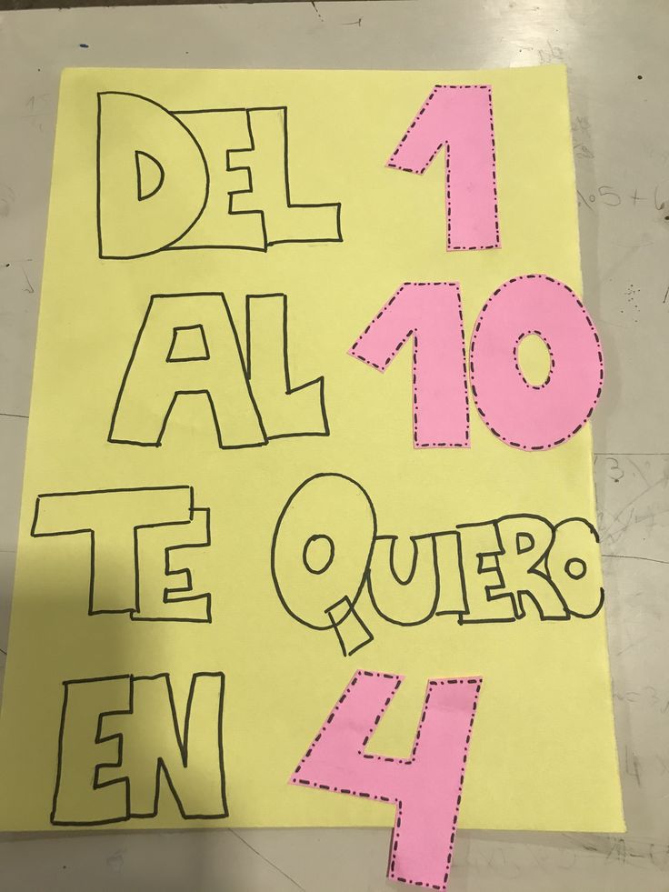 a piece of paper with the words del all 10 de quiero written on it