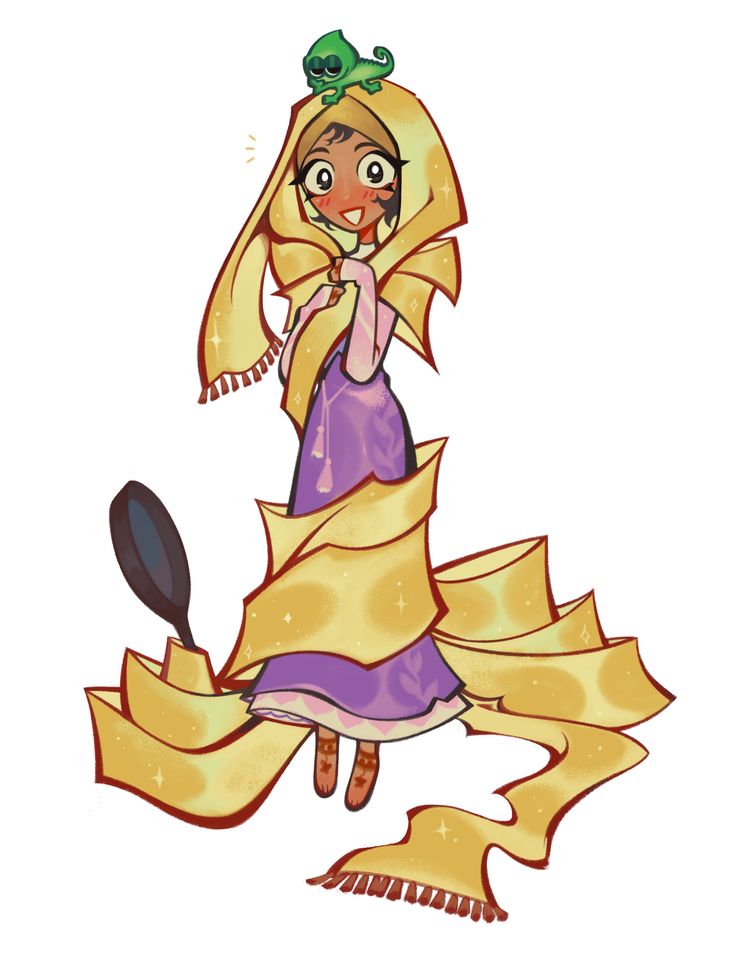 a woman in a purple dress is holding a spoon and looking at her face while flying through the air