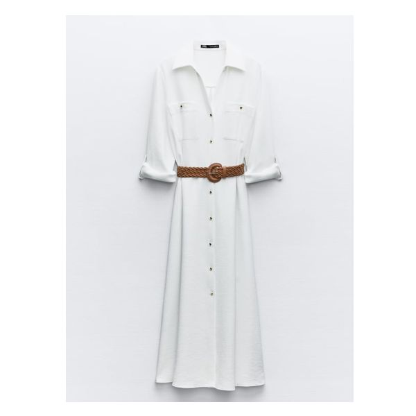 BELTED SHIRTDRESS