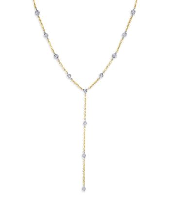 Meira T 14K White & Yellow Gold Diamond Bezel Lariat Necklace, 18 Bezel Diamond, Lariat Necklace, Yellow White, Gold Diamond, Jewelry Accessories, Yellow Gold, Yellow, Gold, White