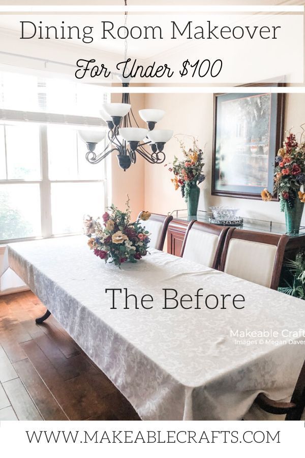 dining room makeover for under $ 100 the before