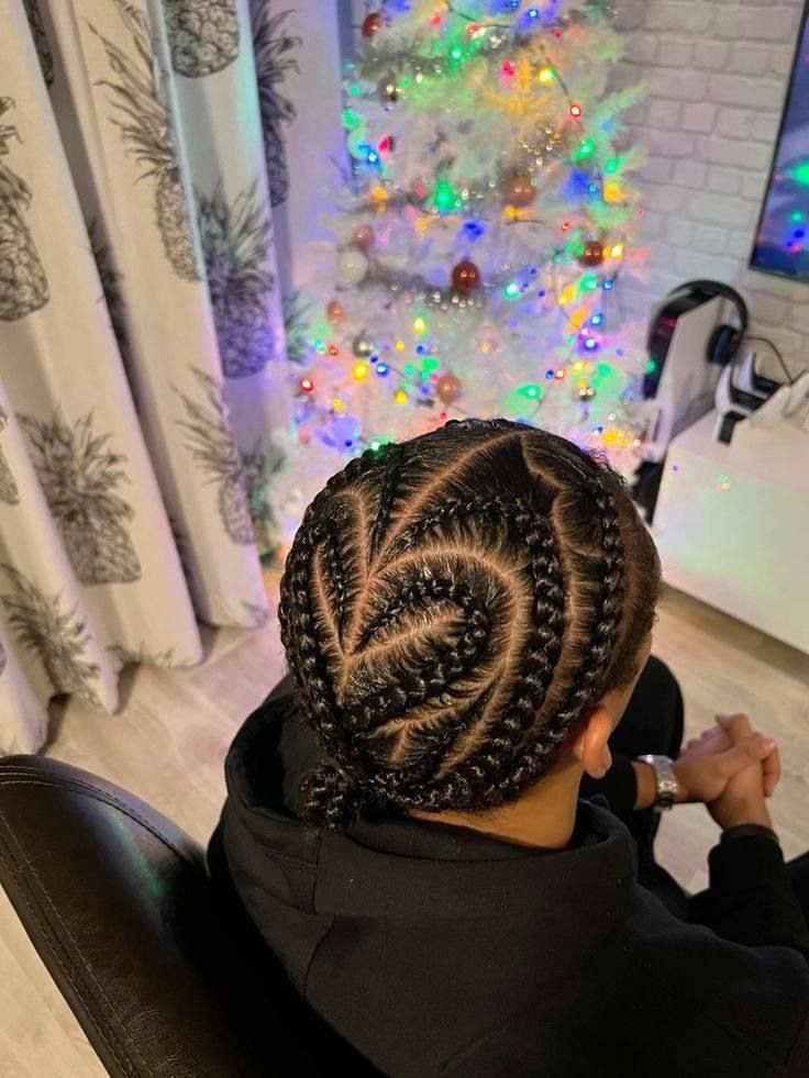 Cornrow Freestyle, Best Cornrow Hairstyles, Braids With Heart, Cornrow Ideas, Freestyle Braids, Braided Designs, Cornrow Styles For Men, Cornrow Braids Men, Hair Twists Black