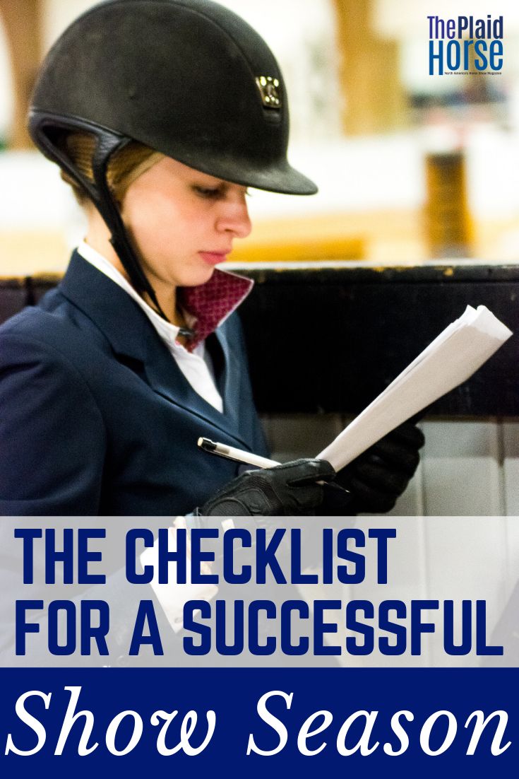 the checklist for a successful show season is shown in this image with text overlay