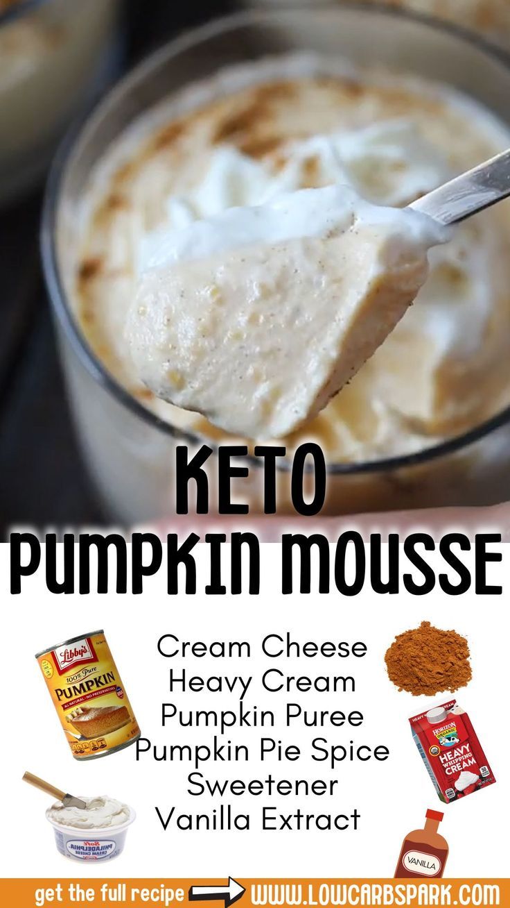 an advertisement for pumpkin mousse is shown